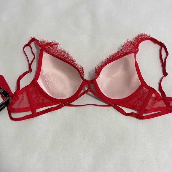 Victoria’s Secret Bra Very Sexy Lightly Lined Plunge Red Women's 32C/C70 - Picture 9 of 10